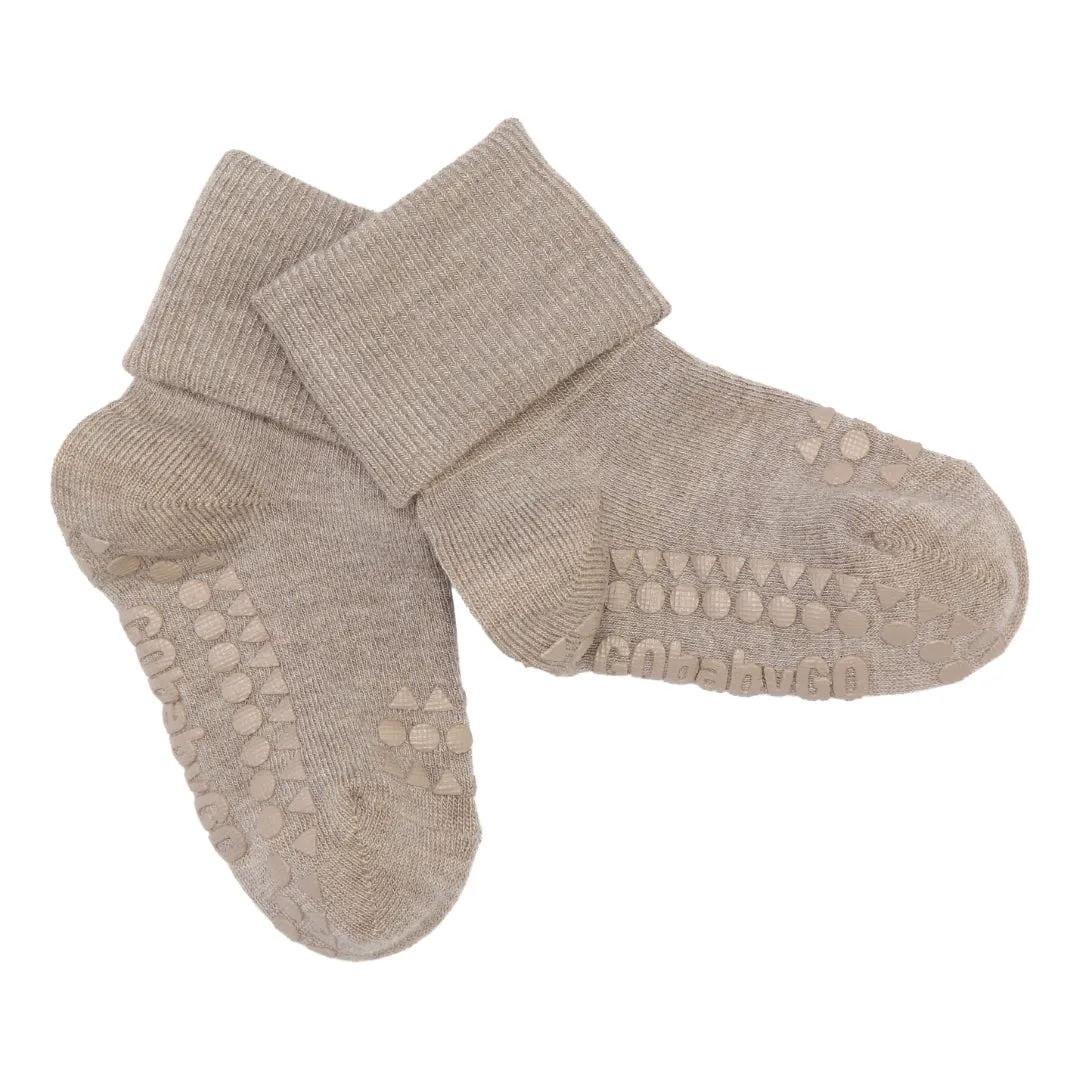 Non-Slip Grip Socks - Bamboo - Sand