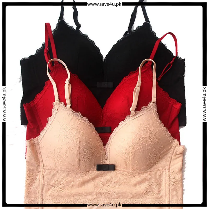 Non-Wired Thin Padded Knot Bra For Ladies