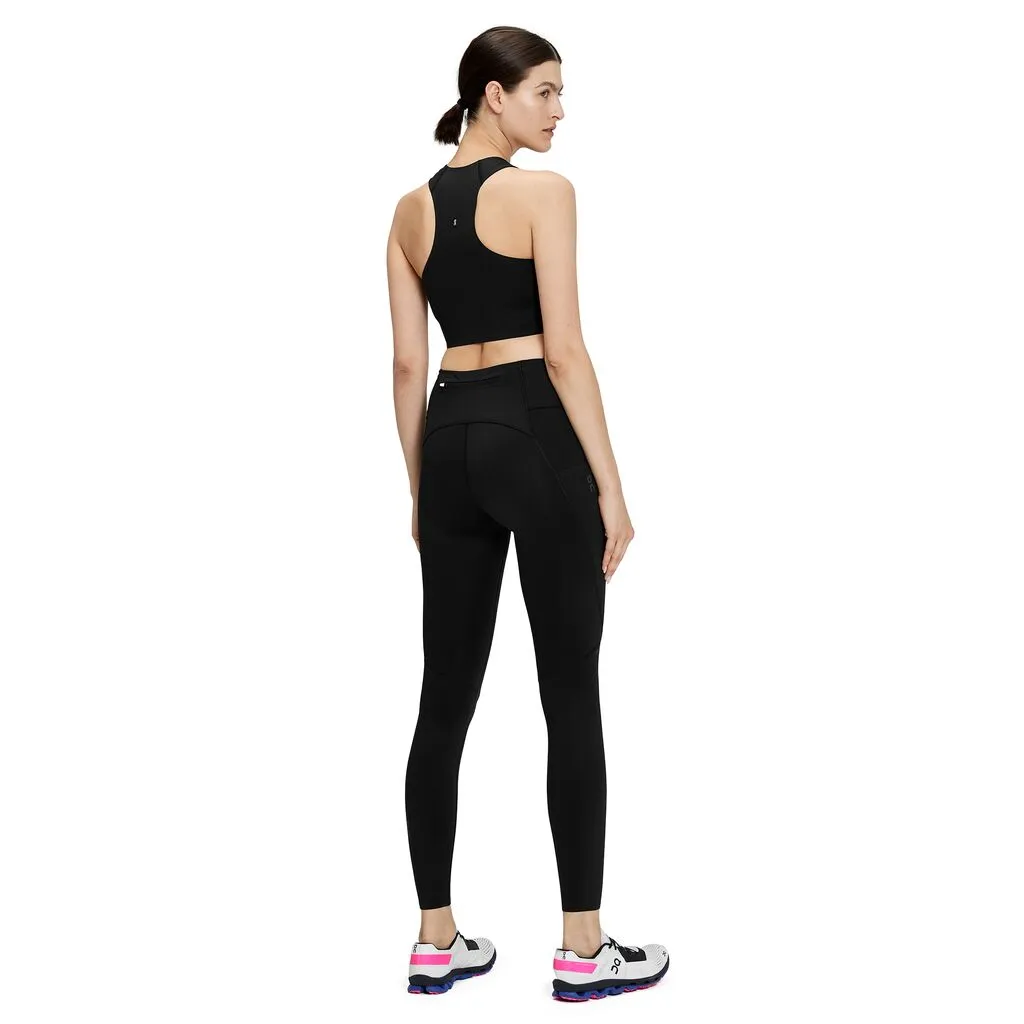 On Running Race Crop (Womens) - Black/Shadow