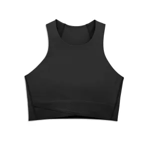 On Running Race Crop (Womens) - Black/Shadow