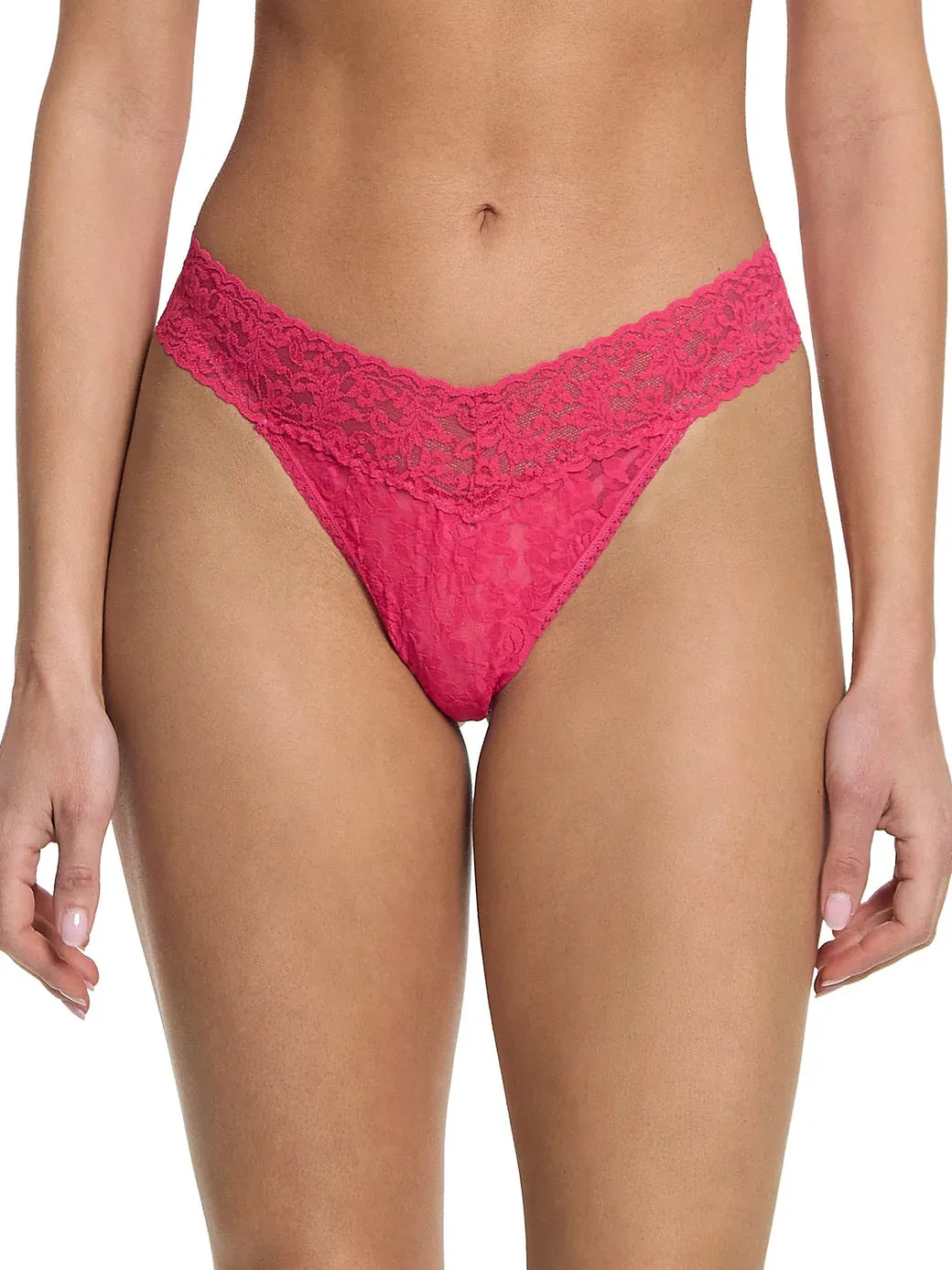 Original Rise Signature Lace Thong In Sweet Tart - Hanky Panky