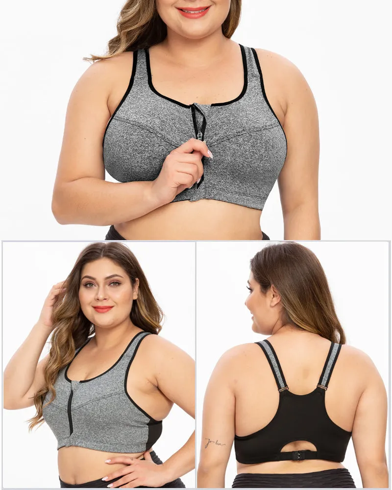 Plus Size Push Up Sport Bra