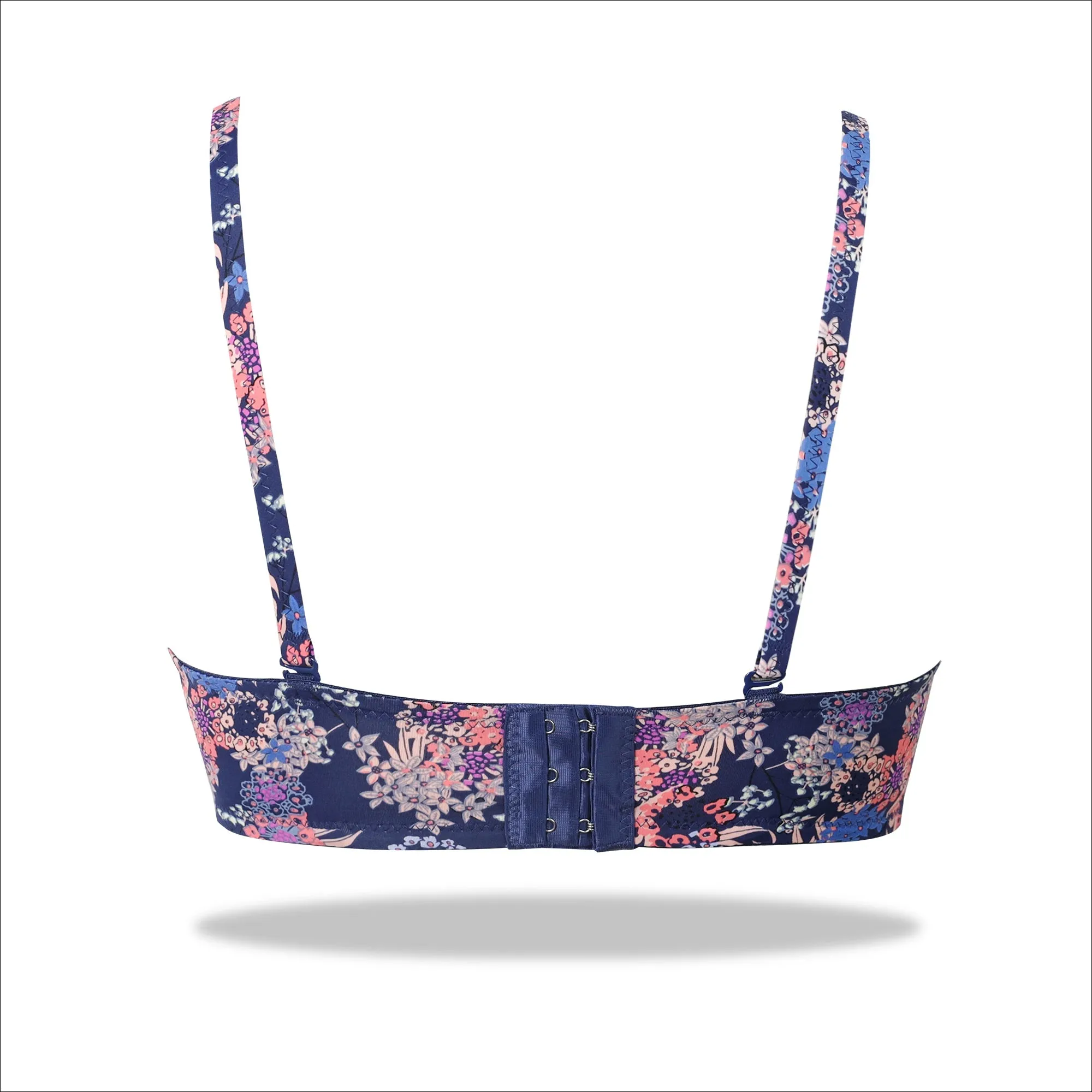 Red Padded Printed Floral Essence with Stretchable Straps