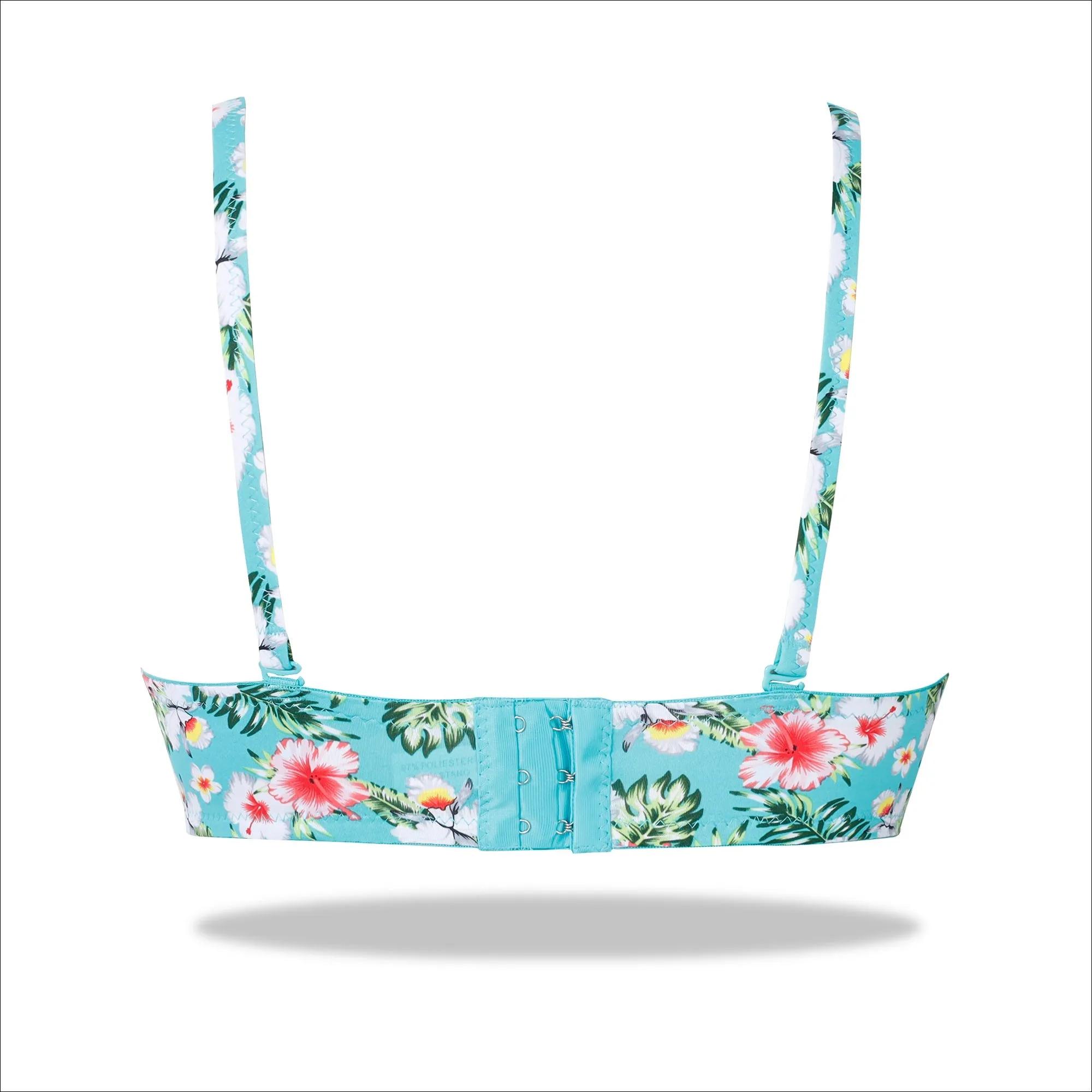 Red Padded Printed Floral Essence with Stretchable Straps