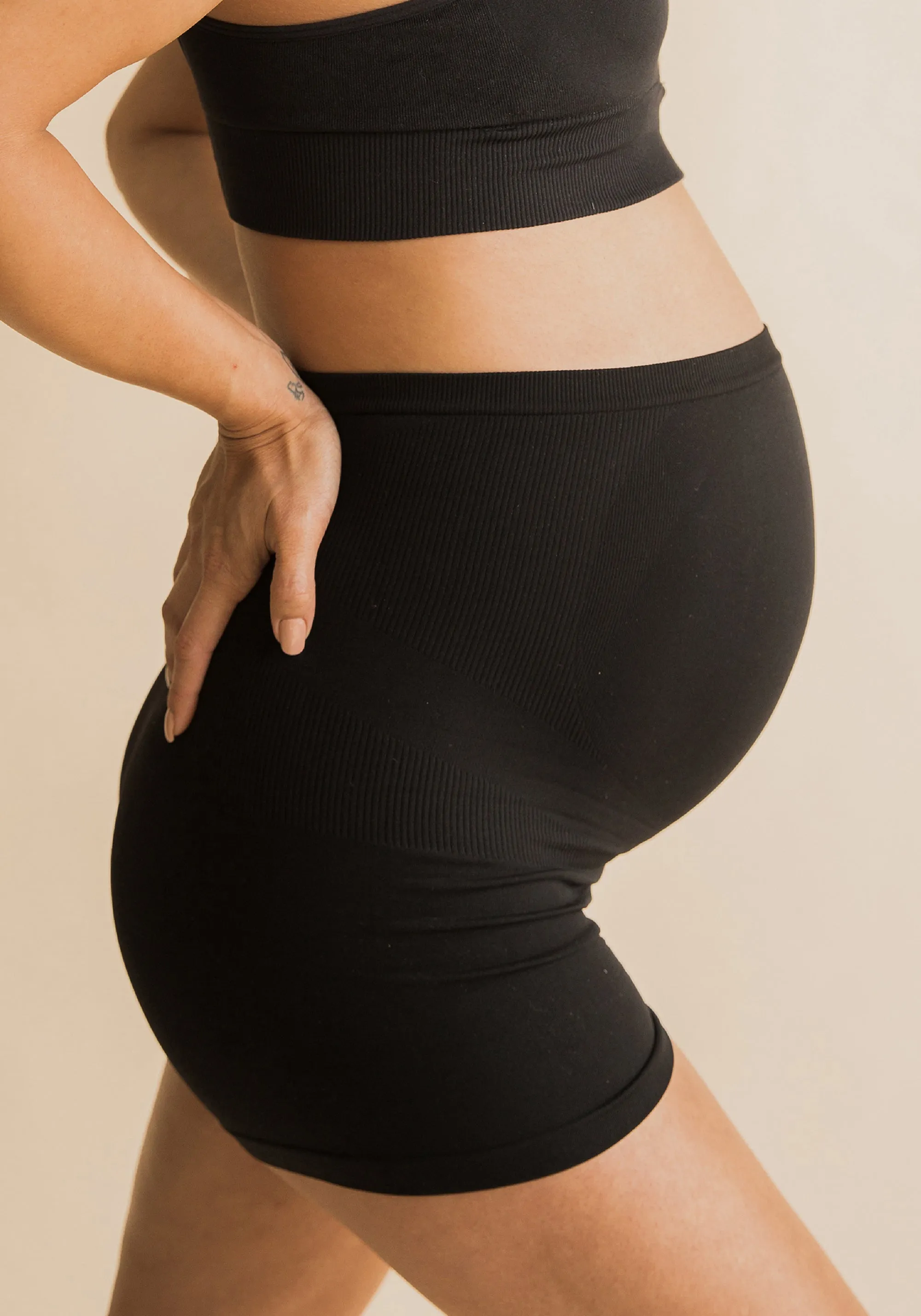 Seamless Maternity Over Belly Support Boyshorts