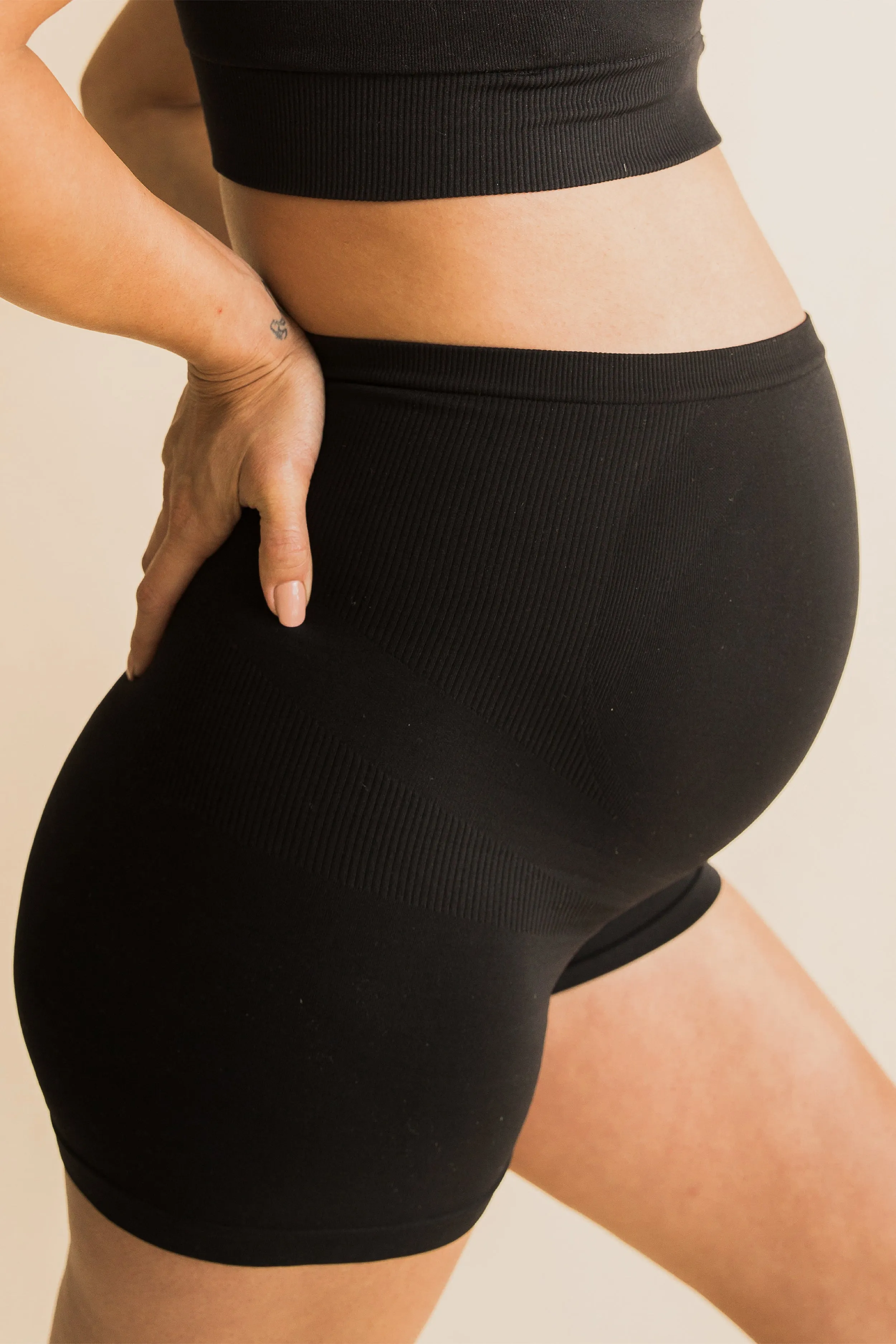 Seamless Maternity Over Belly Support Boyshorts