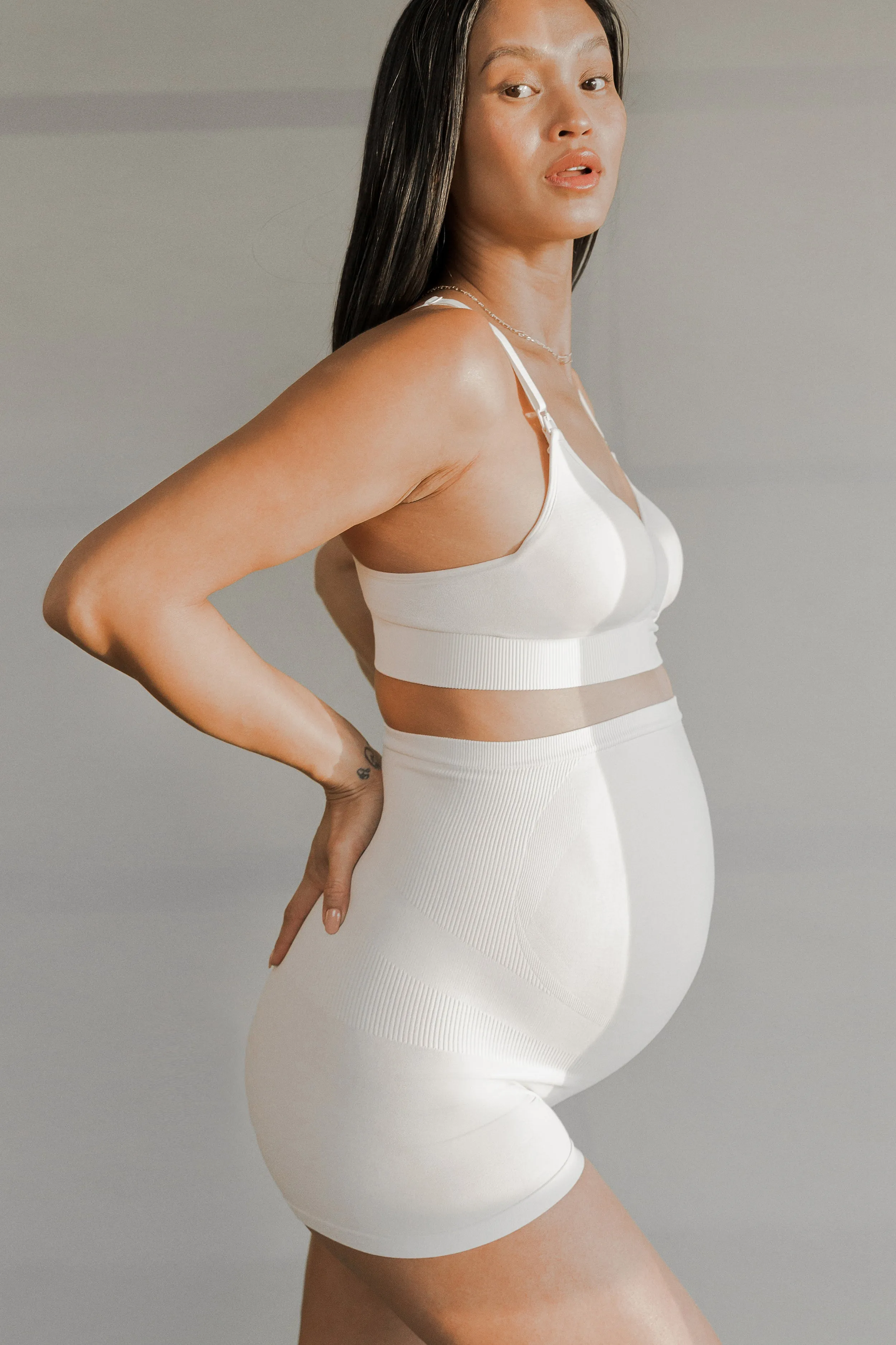 Seamless Maternity Over Belly Support Boyshorts