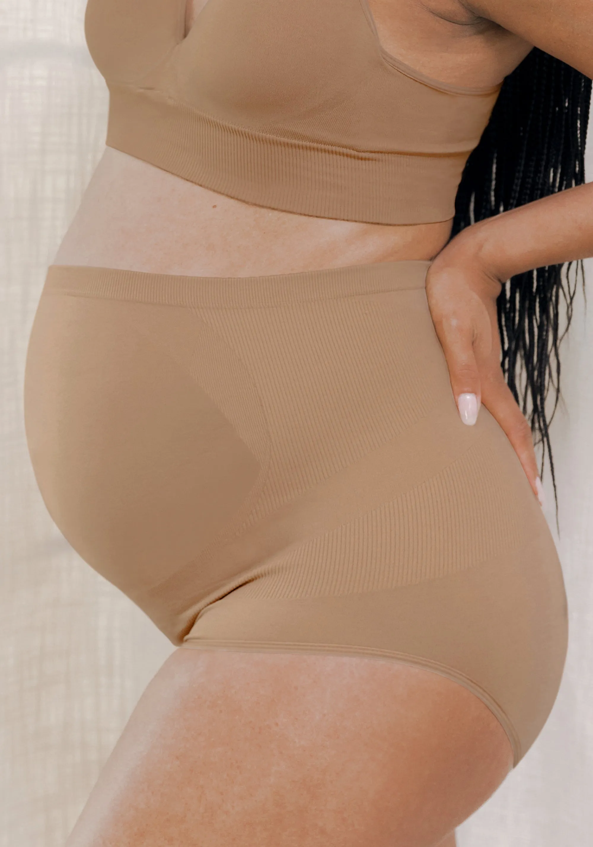 Seamless Maternity Over Belly Support Panties