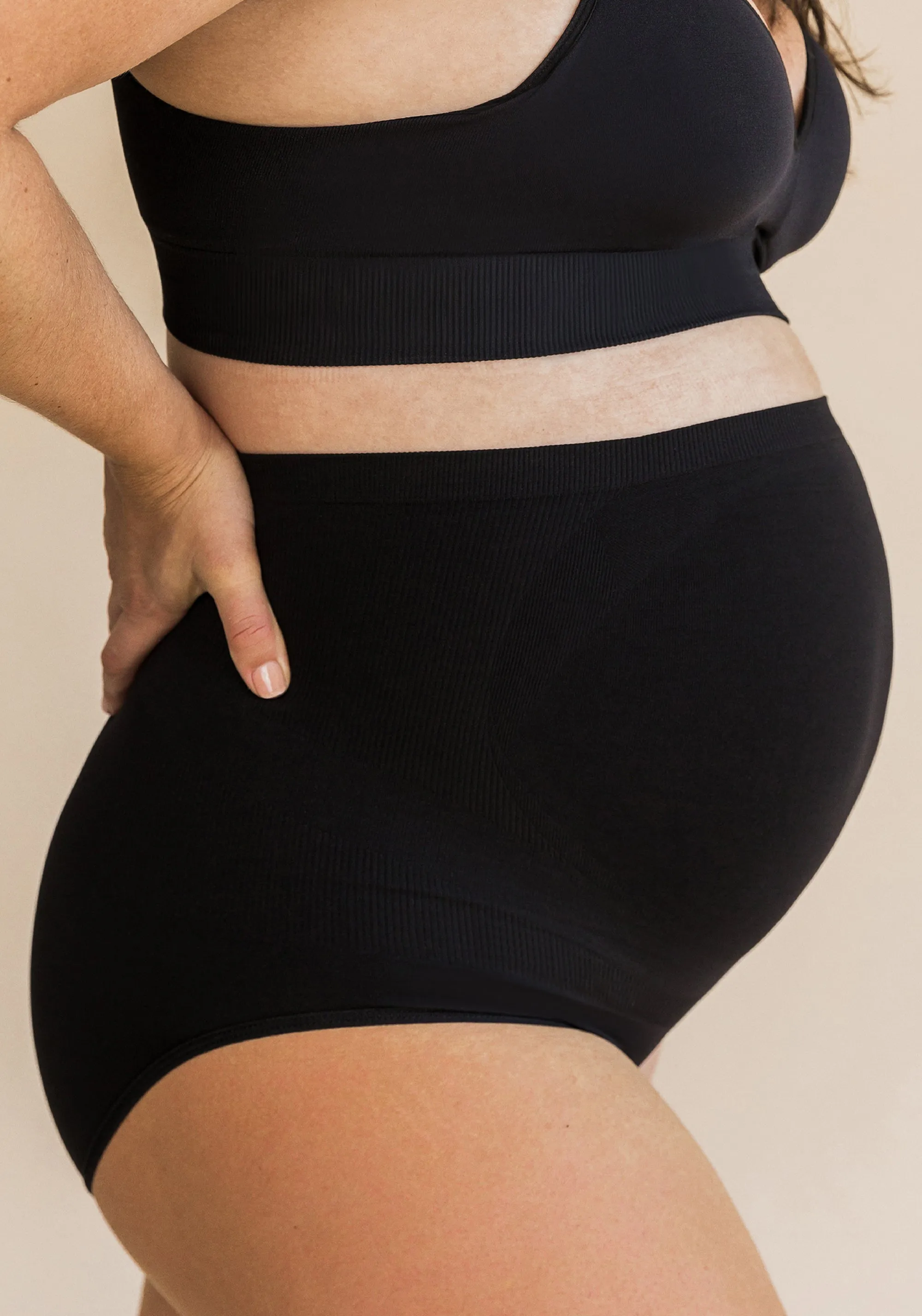 Seamless Maternity Over Belly Support Panties