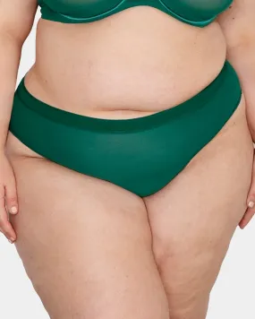 Sheer Mesh High Cut Brief - Aventurine