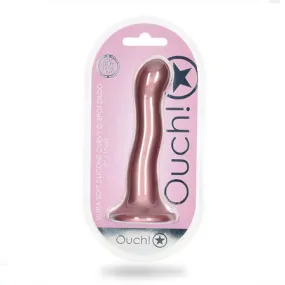 Shots Ouch 7' Curvy G-Spot Dildo - Rose Gold