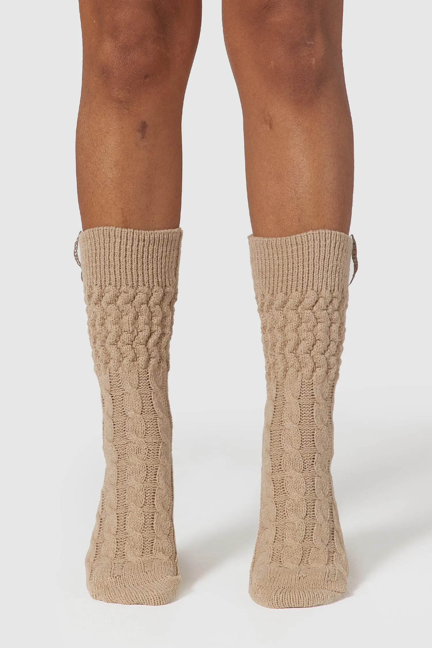 Snug Knitted Socks - Mink