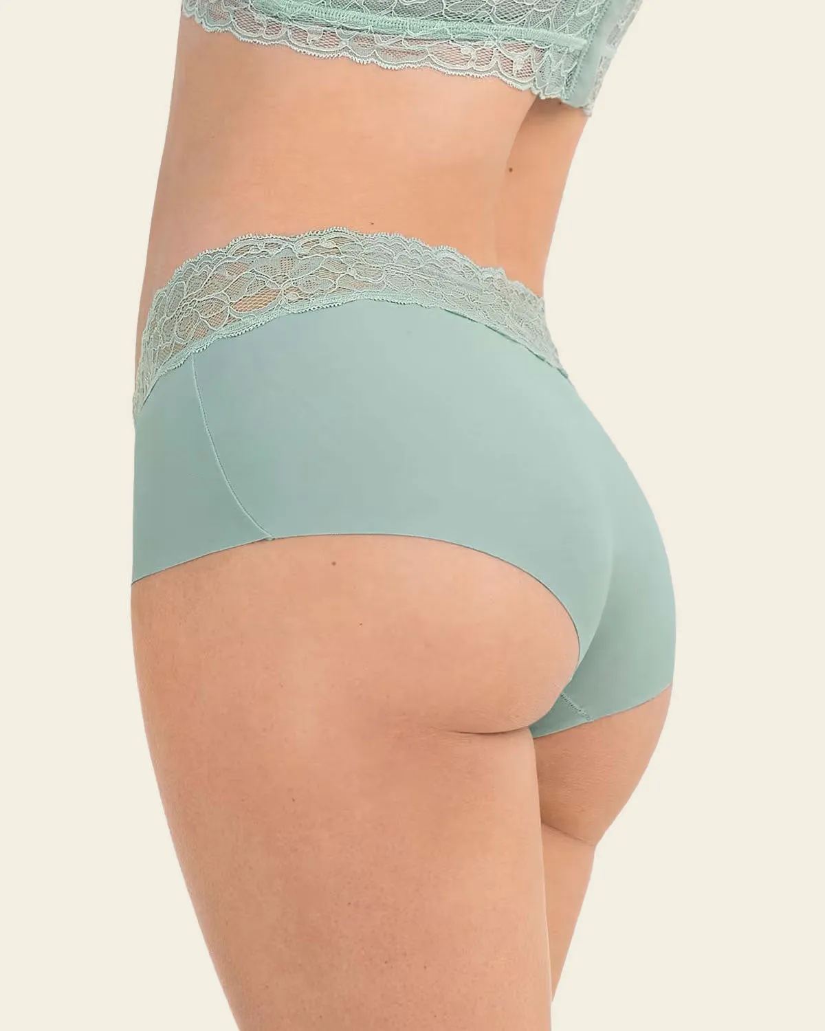 Ultra Light Lace Trim Hipster Panty