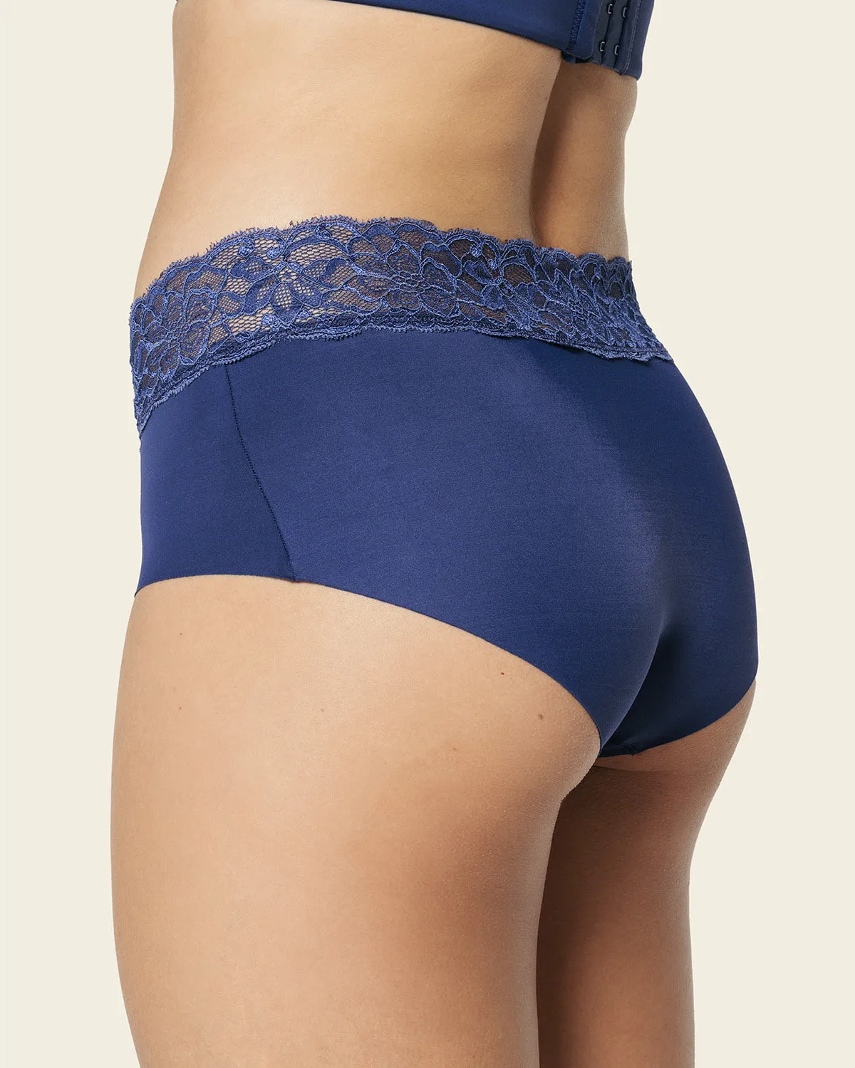 Ultra Light Lace Trim Hipster Panty