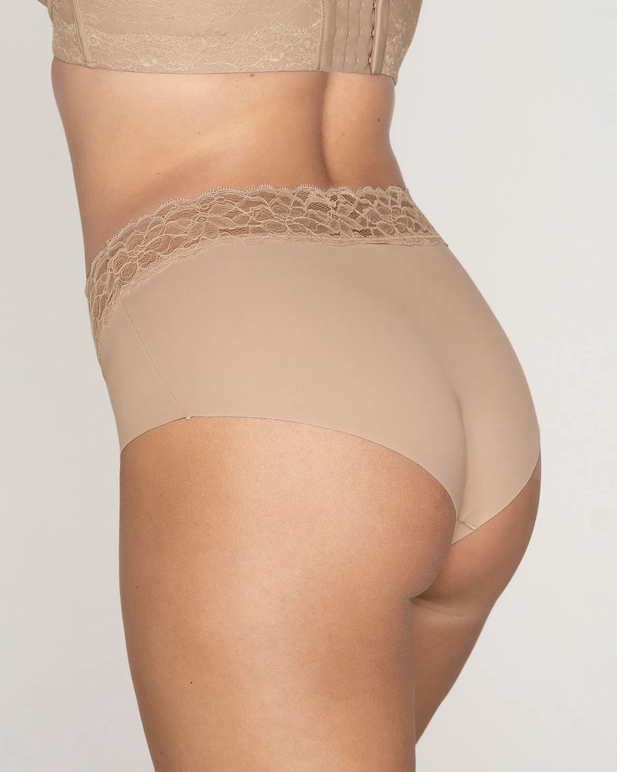 Ultra Light Lace Trim Hipster Panty