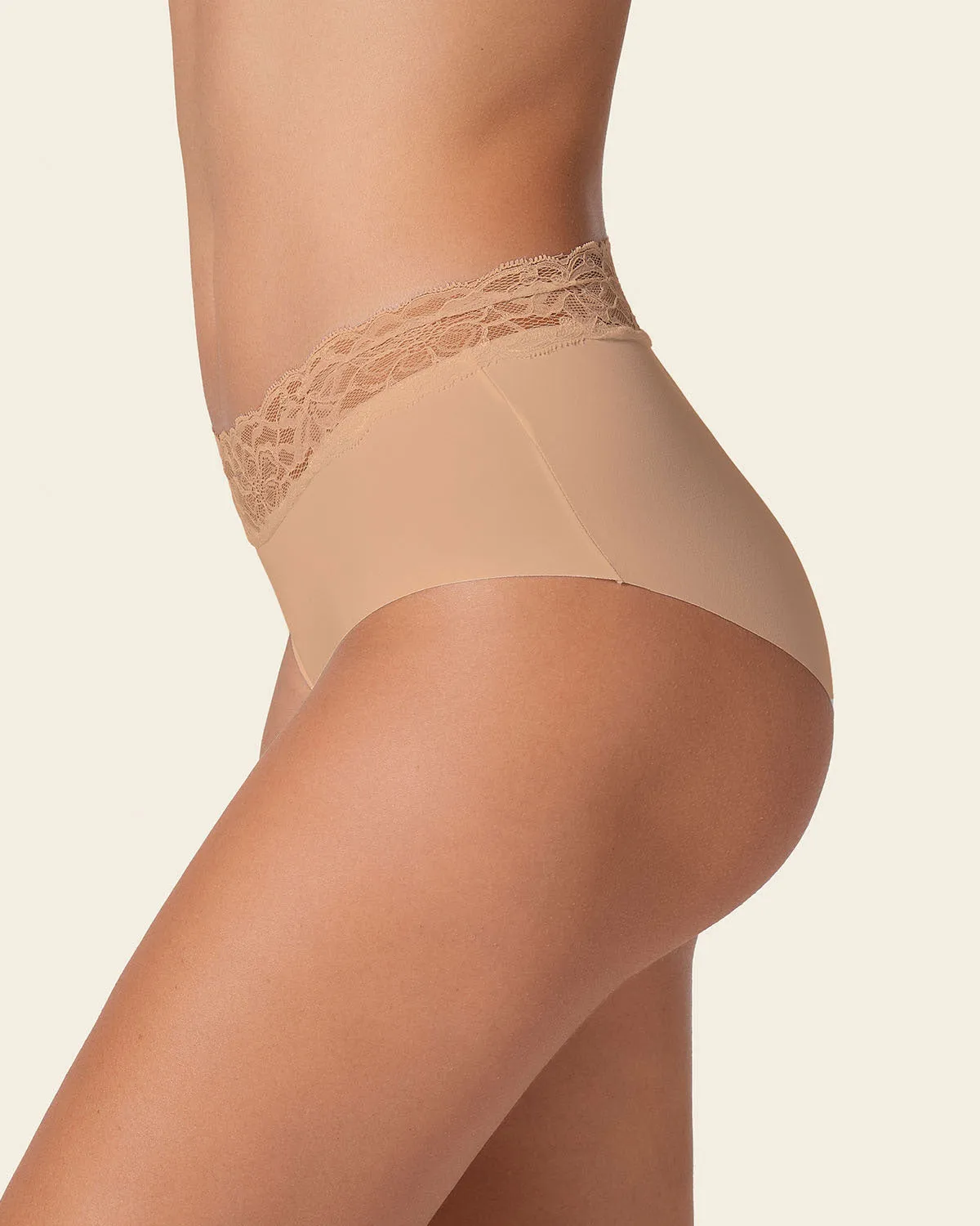 Ultra Light Lace Trim Hipster Panty