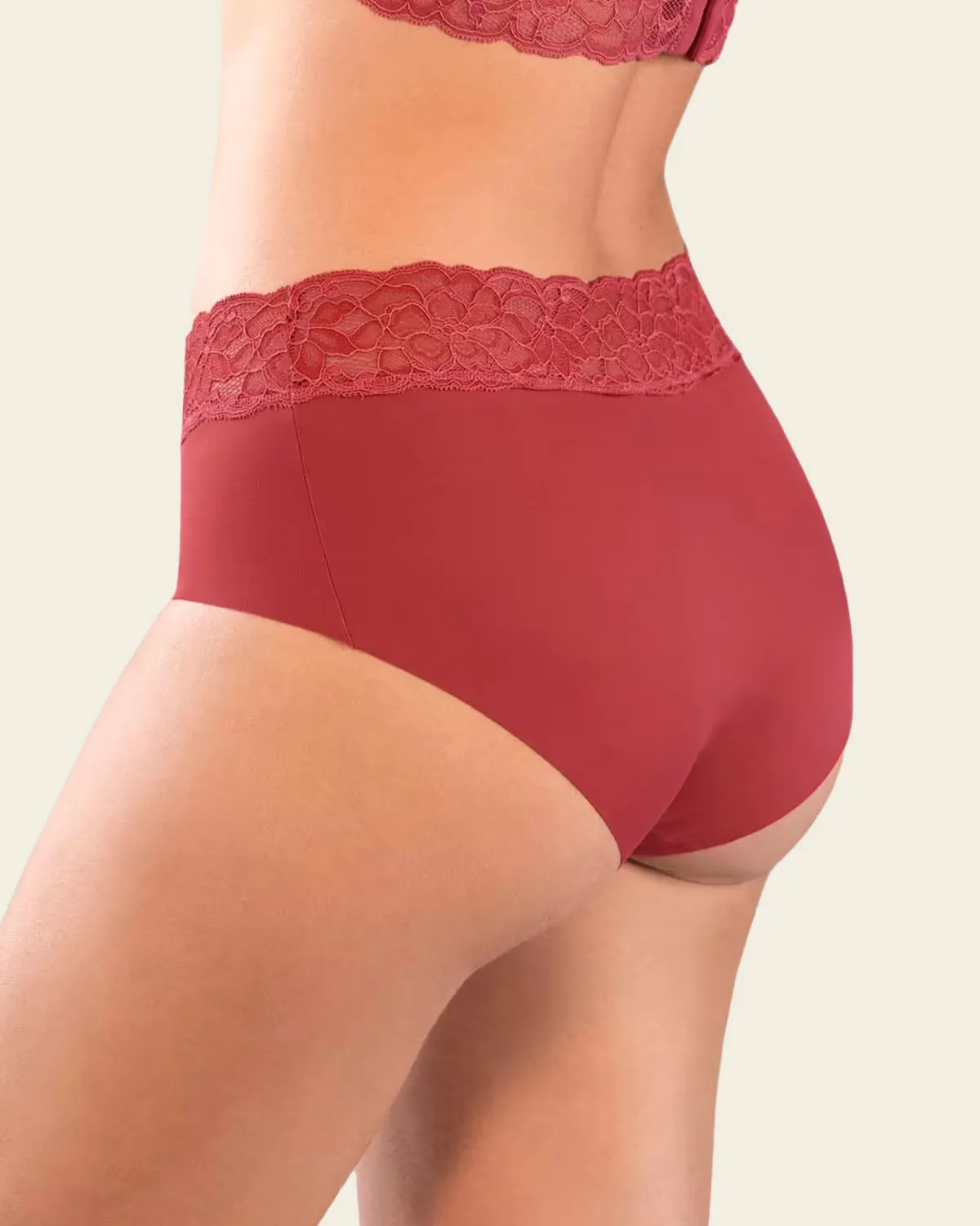 Ultra Light Lace Trim Hipster Panty