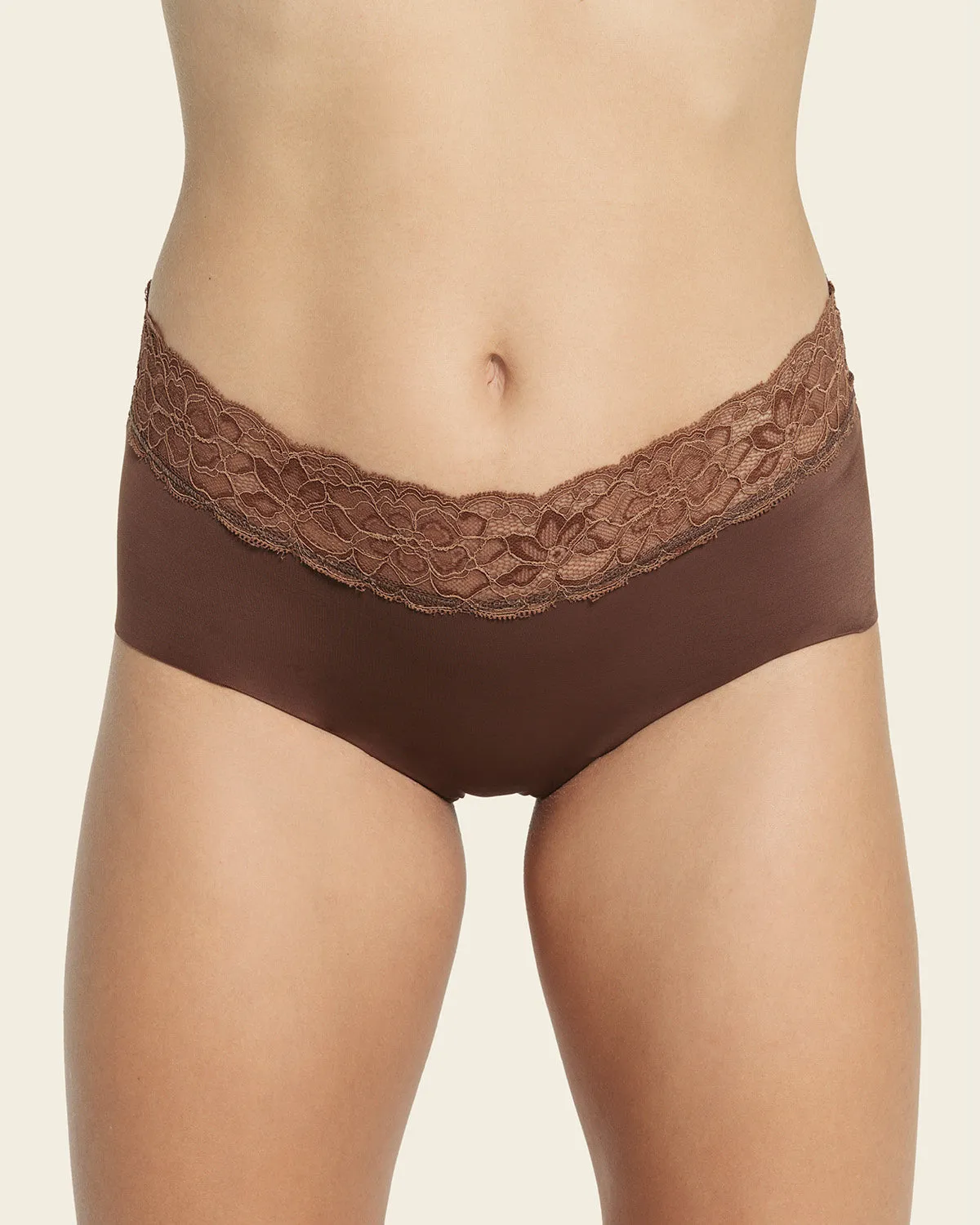 Ultra Light Lace Trim Hipster Panty