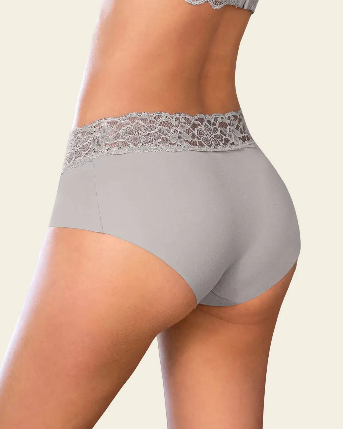 Ultra Light Lace Trim Hipster Panty