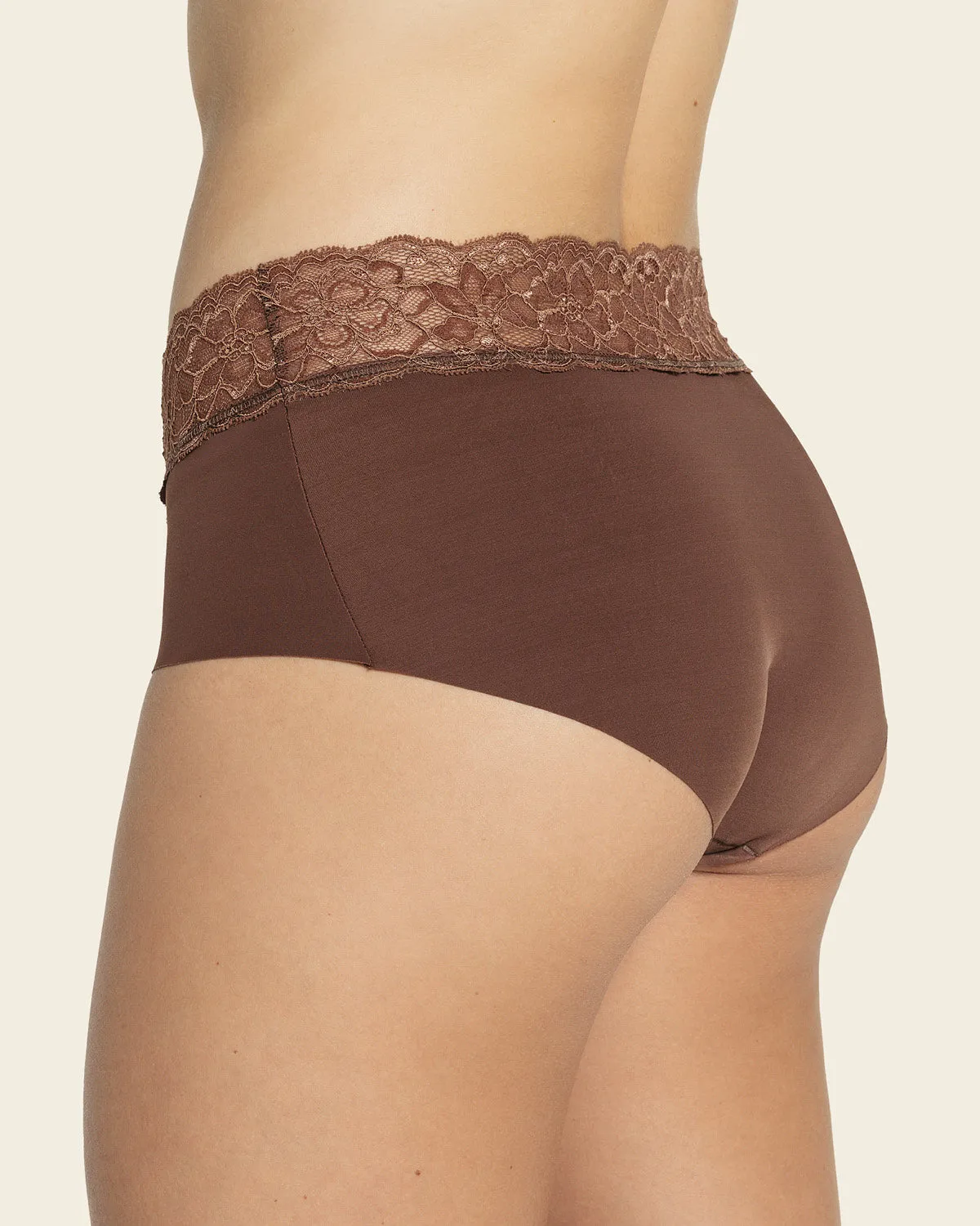 Ultra Light Lace Trim Hipster Panty