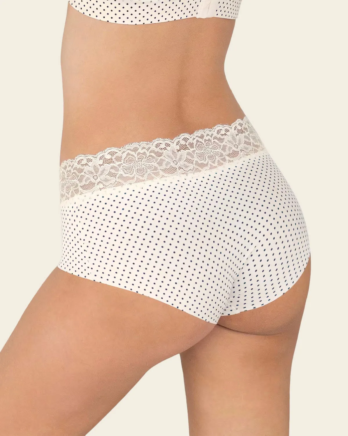 Ultra Light Lace Trim Hipster Panty