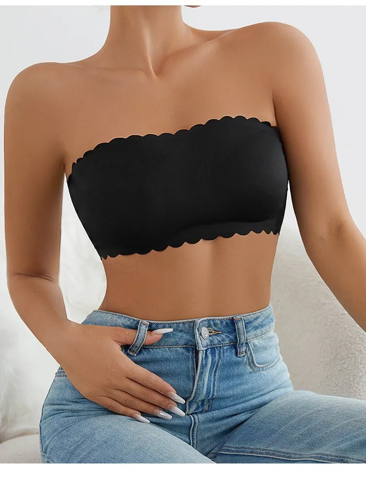 Underwear Tube Top Women's Big Chest Small Seamless Bras