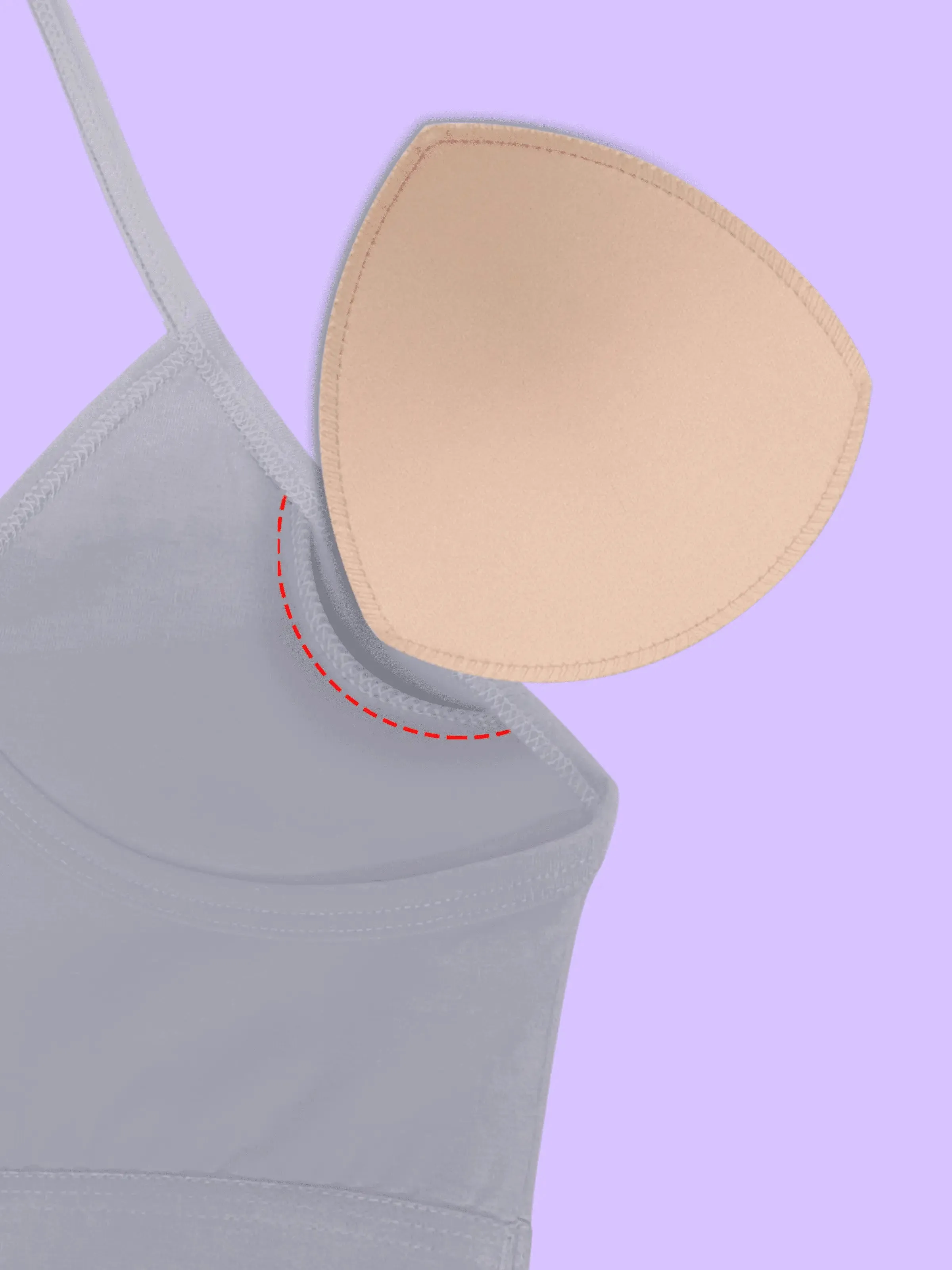 V-Neck Grey Bra with Adjustable Straps & Removable Padding for Everyday Wear