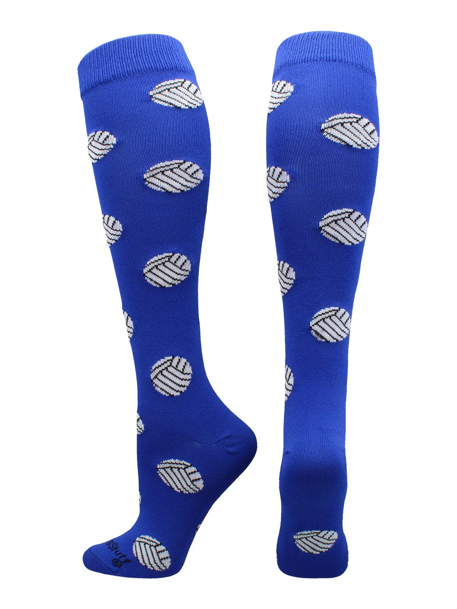 Volleyball Socks with Volleyball Print Over the Calf