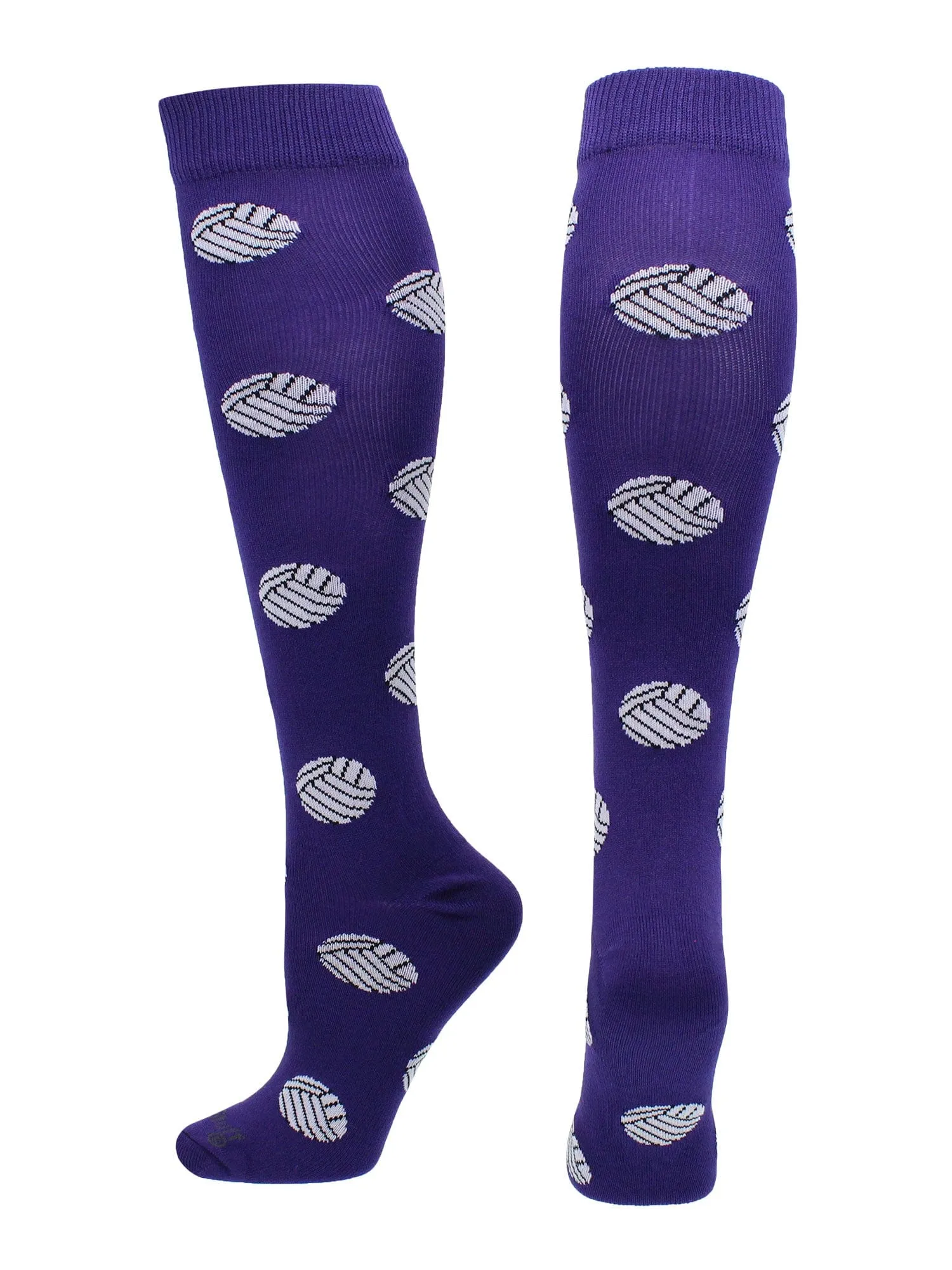 Volleyball Socks with Volleyball Print Over the Calf