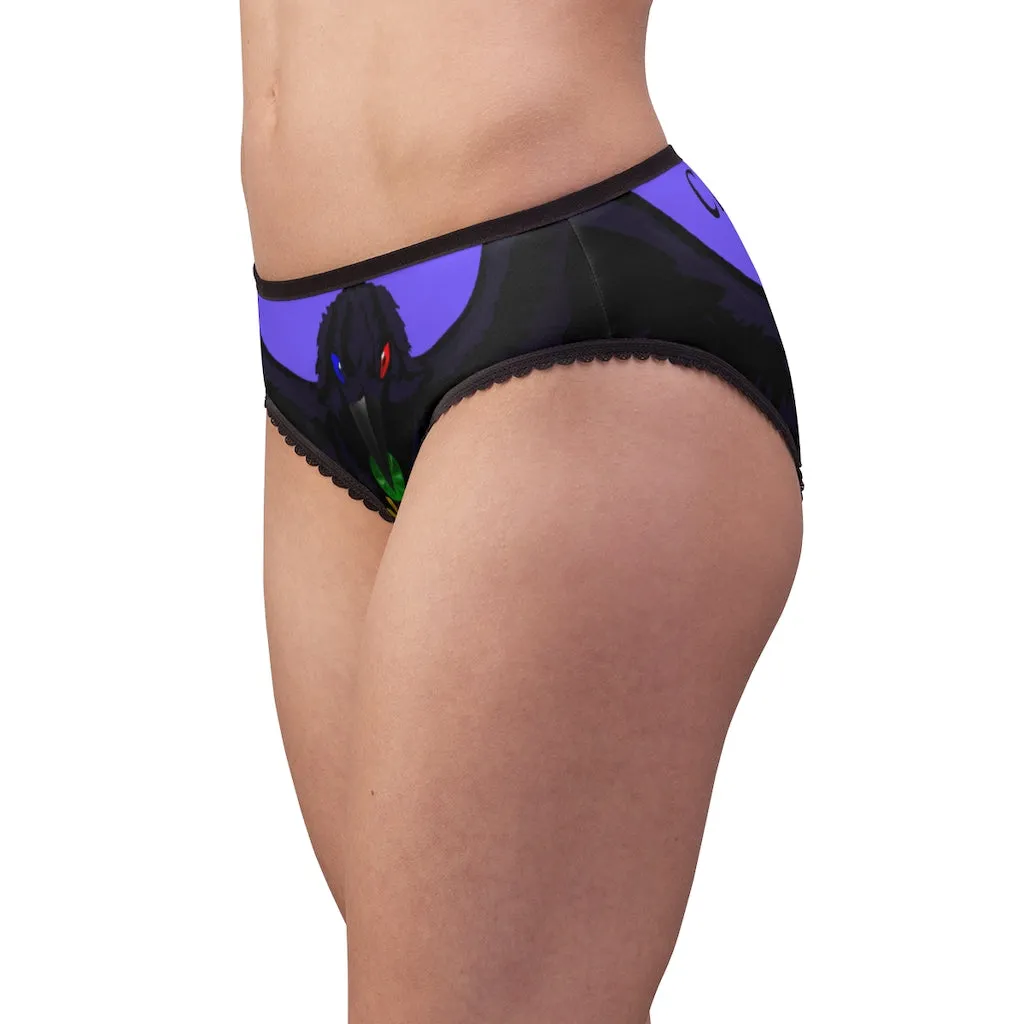 Women's Crowgodshi First Generation Limited Edition Panties, PURPLE LOGO