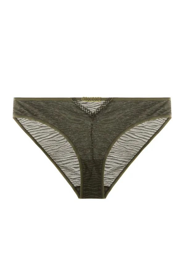 YOKO Zebra Mesh Brief Panties