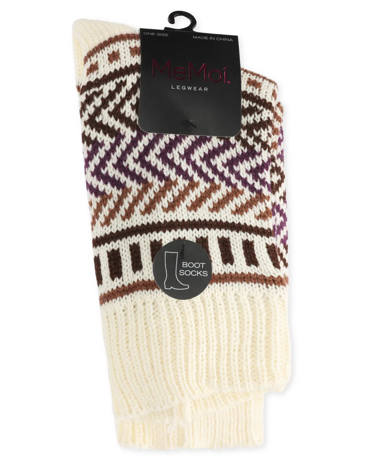 Zag Dash Chunky Knit Boot Socks