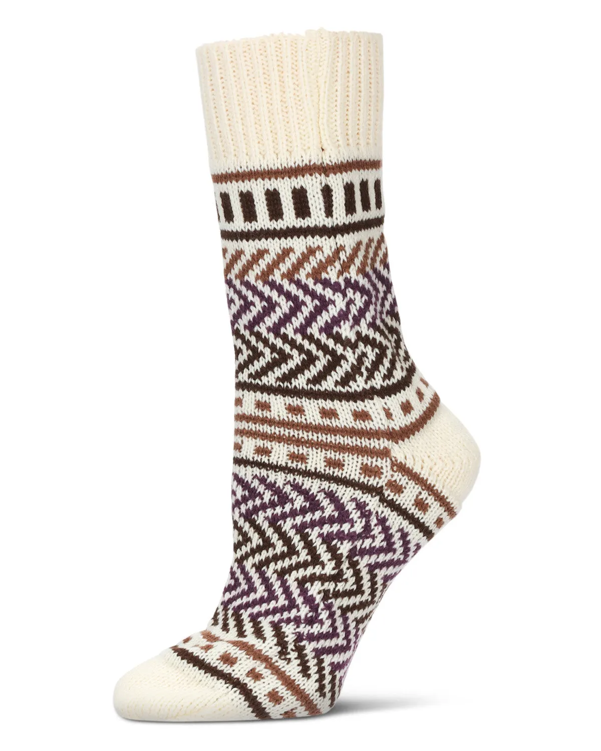 Zag Dash Chunky Knit Boot Socks