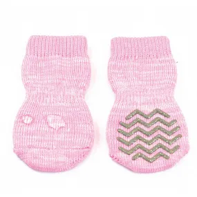 ZeeZ Hydrophobic Non-Slip Pet Socks Pink Medium^^^