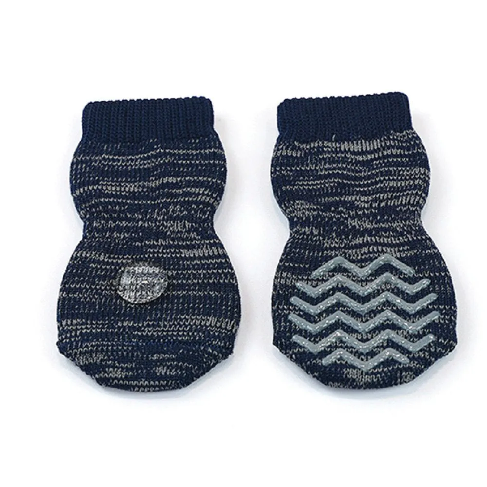 ZEEZ NON SLIP SOCK NAVY L